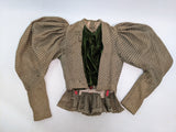 1890s Green + Brown Bodice