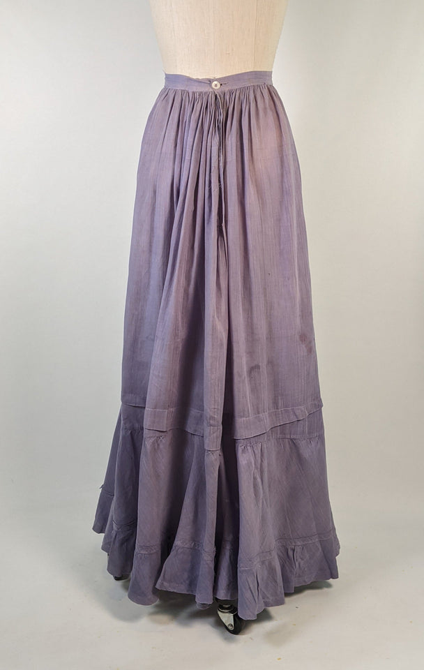 1900s Lilac Cotton Petticoat