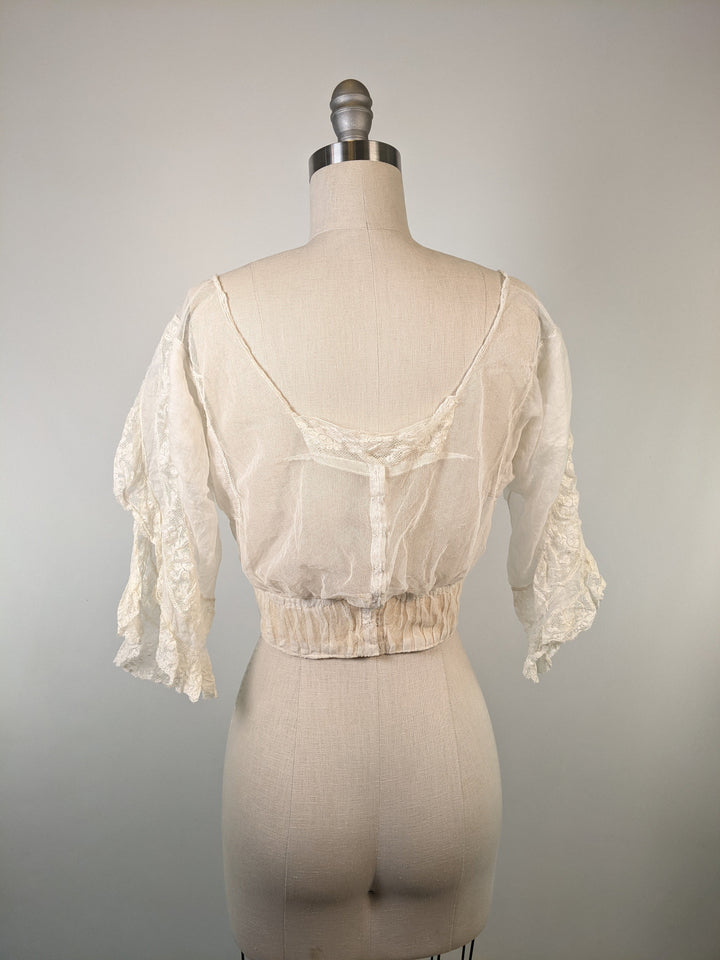 1900s Net Lace Camisole | 3/4 Sleeve