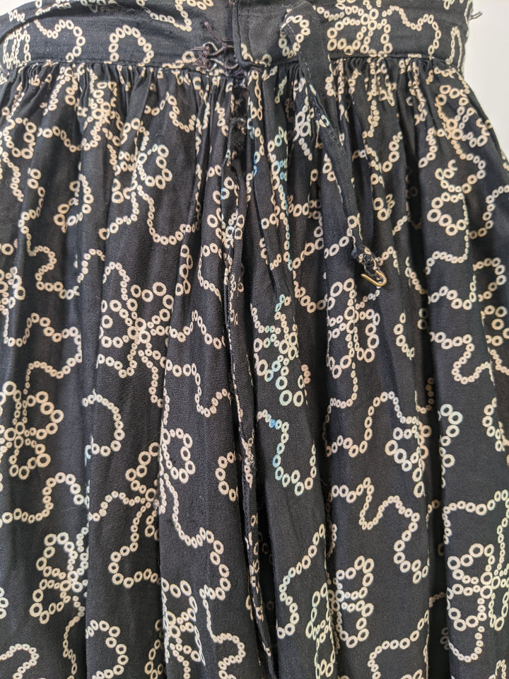 Edwardian Black + White Cotton Skirt