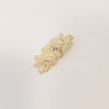 Carved Bone Victorian Rose Brooch