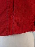 1900s Red Cotton Skirt + Blouse Set