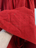 1900s Red Cotton Skirt + Blouse Set
