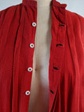 1900s Red Cotton Skirt + Blouse Set