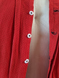 1900s Red Cotton Skirt + Blouse Set