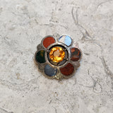 Silver Scottish Cairngorm Brooch + Pendant