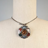 Silver Scottish Cairngorm Brooch + Pendant