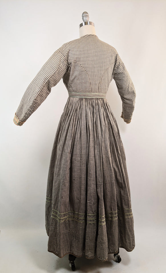 1860s Gingham Dress