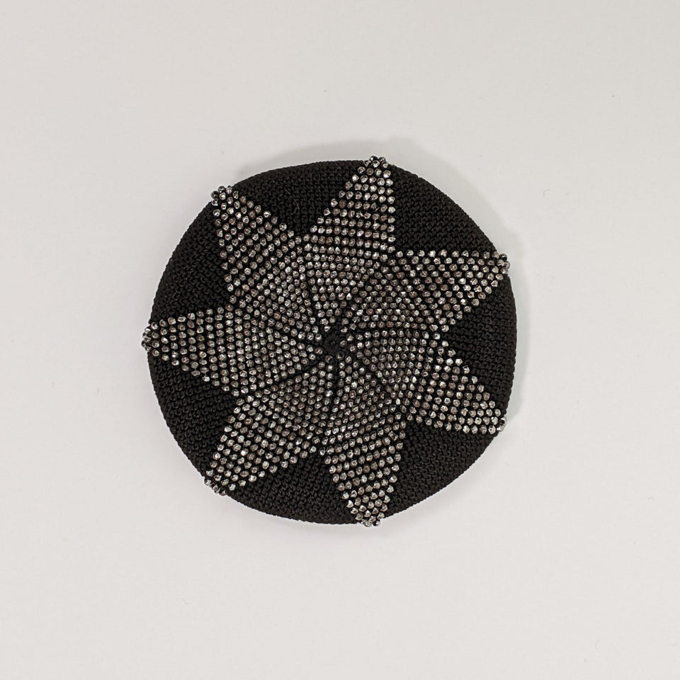 1890s Cut Steel Beaded Coin Purse