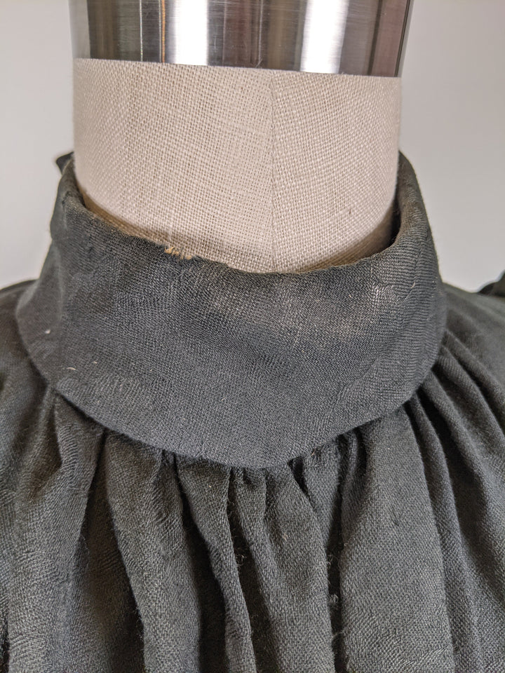 1890s Black Gigot Sleeve Bodice | Cotton/Blend