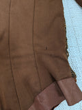 1890s Brown Velvet Gigot Sleeve Bodice