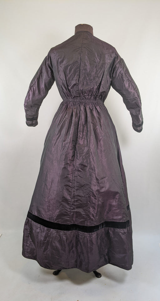 1860s Purple Wrapper Dress