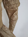 1840s Champagne Silk Gown