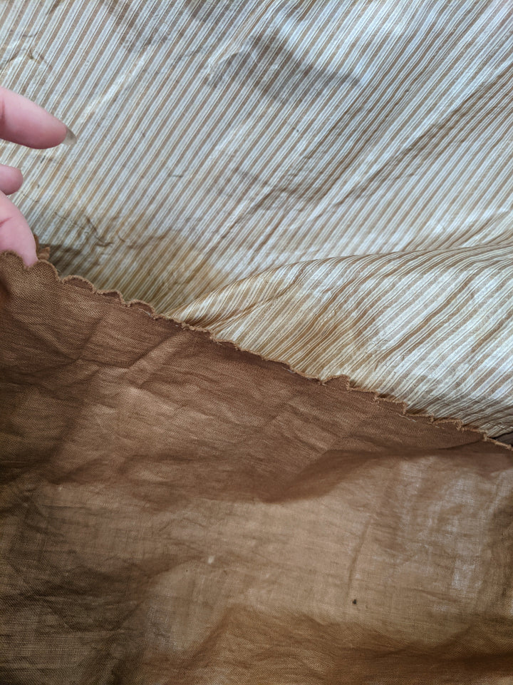 1840s Champagne Silk Gown
