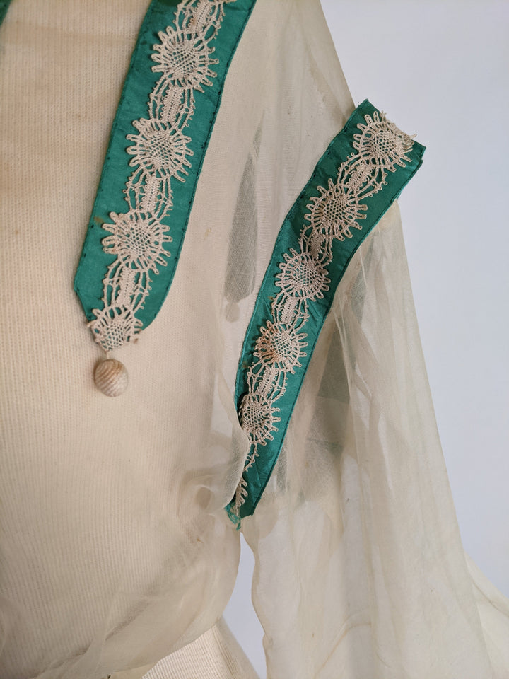 RESERVED | 1860s Organdy Waist
