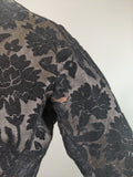 1880s Black Brocade Bodice