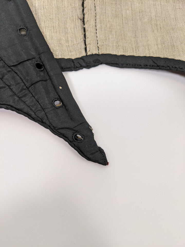 1860s Black Swiss Waist