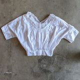 1910s Cotton Corset Cover / Dress Top