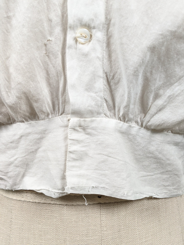 1910s Cotton Corset Cover / Dress Top