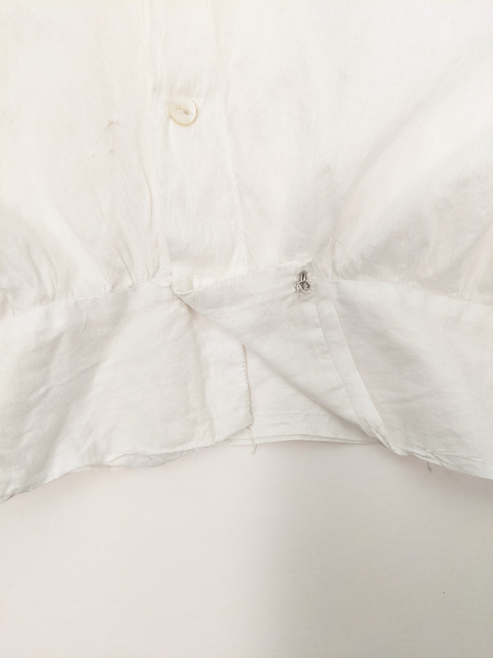 1910s Cotton Corset Cover / Dress Top