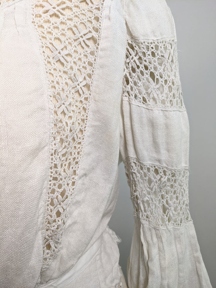 1900s Linen Shirtwaist | As Is