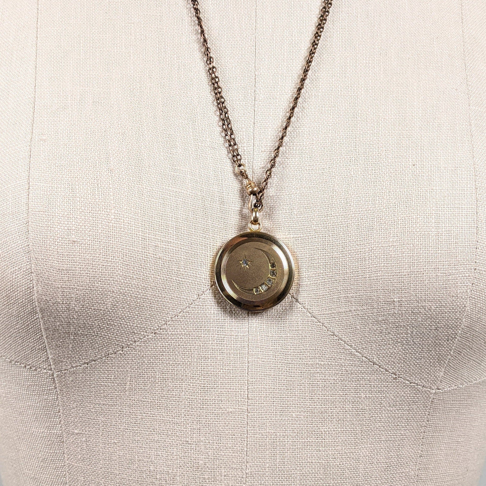 1910s-20s Moon + Star Locket
