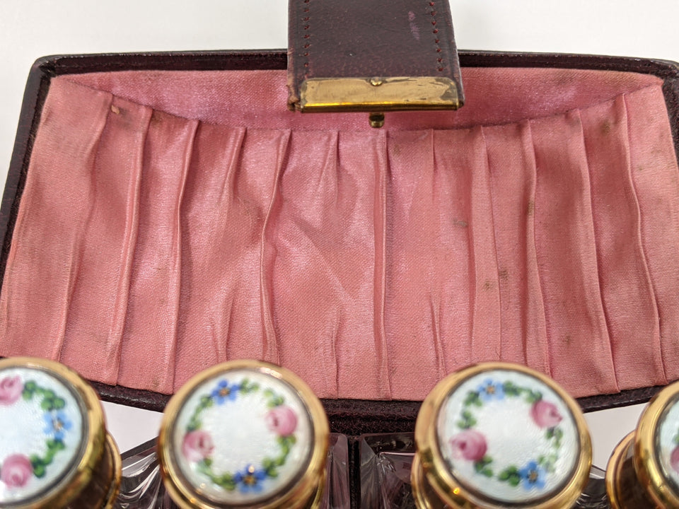 1910s Perfume Bottle Set + Case