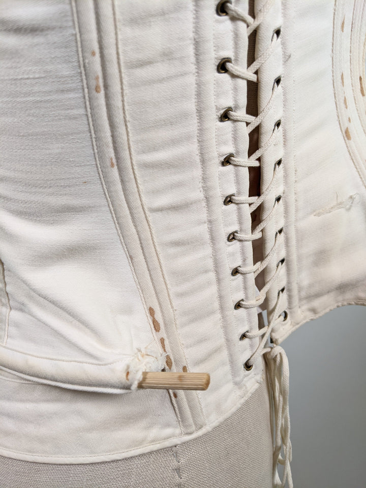 Side Lacing Maternity Corset C. 1890s