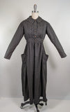 1910s Black + White Calico Dress