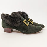 1890s-1900s Green Slippers