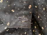 1910s Black + White Calico Dress