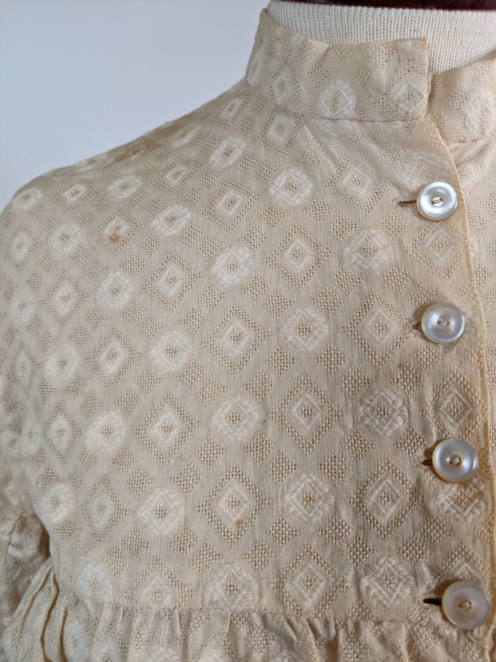 1870s-80s Cotton Shirtwaist