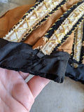 1880s Black Brocade Bodice