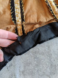 1880s Black Brocade Bodice