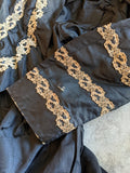 1890s Black Silk Tea Gown or Wrapper