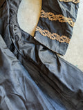 1890s Black Silk Tea Gown or Wrapper