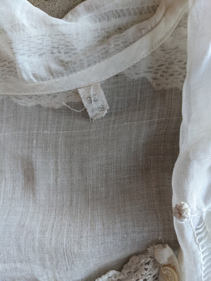 1910s White Cotton Blouse | #1