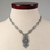 Art Deco Rhodium Plated Necklace