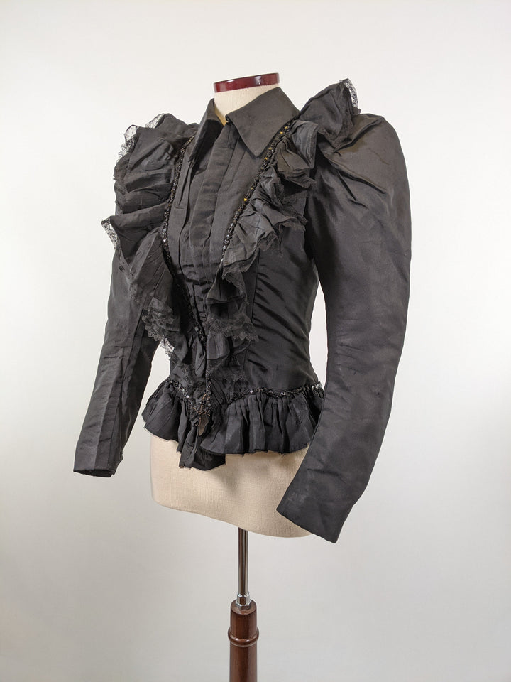 1890s Black Bodice XXS