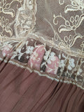1920s Sheer Silk + Lace Dress
