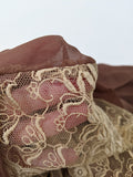 1920s Sheer Silk + Lace Dress