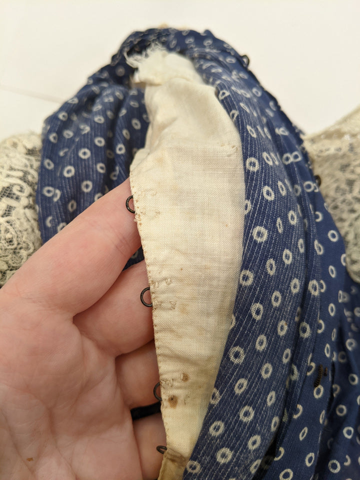 1900s Blue Polka Dot Bodice