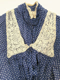 1900s Blue Polka Dot Bodice
