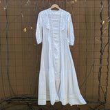 1910s White Cotton Lingerie Dress