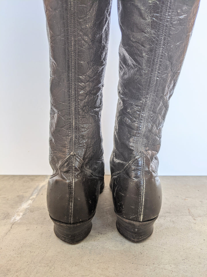 1890s Cycling Boots | Sz 4-5