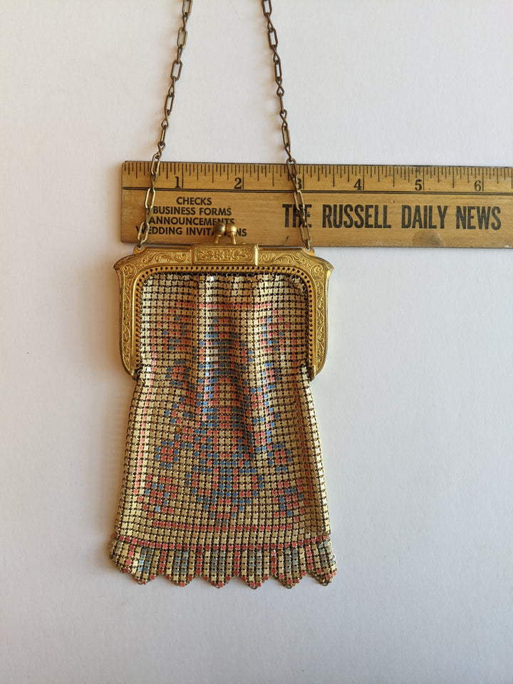 Art Deco Whiting & Davis Enameled Purse
