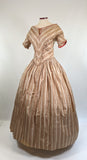 Romantic Era Gold Silk Evening Gown