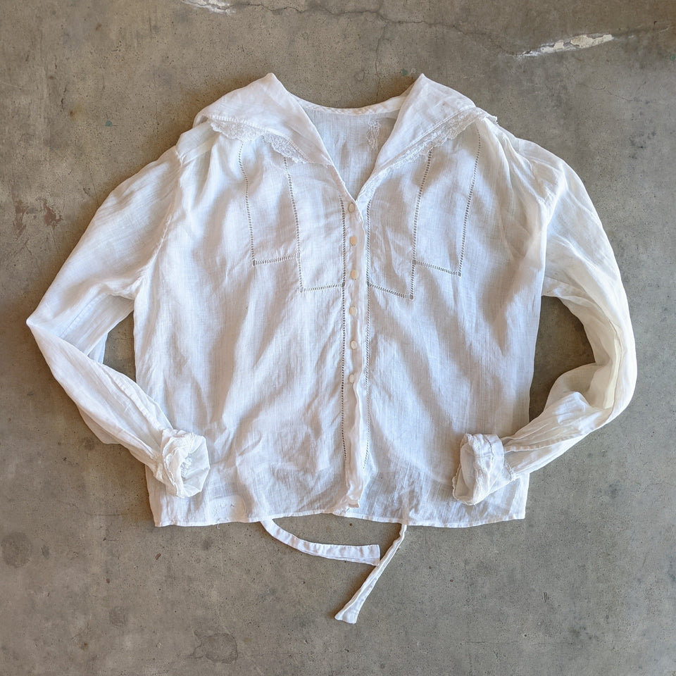 Late 1910s-Early 1920s Cotton Blouse