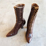 Late 1910s-Early 1920s Brown Boots | Approx Sz 7