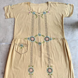 1920s Embroidered Handmade Dress | Sz L